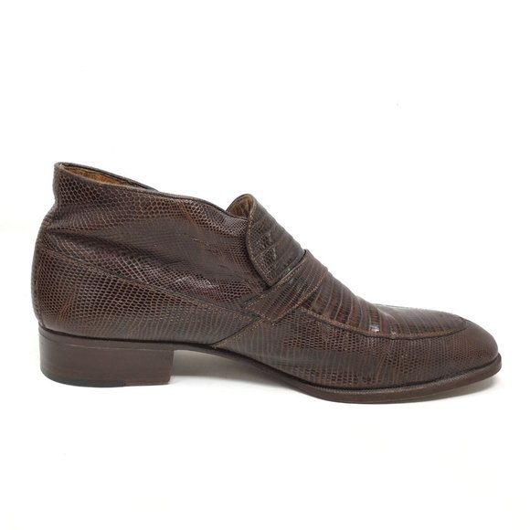 Bally Ankle Boots Shoes Size 8 Brown Full Lizard main image 4